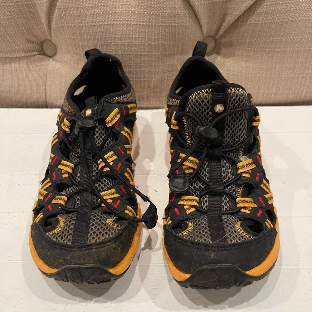 Merrell Water Sandals Kids 2M Hydro Choprock Black Yellow waterproof Hiking